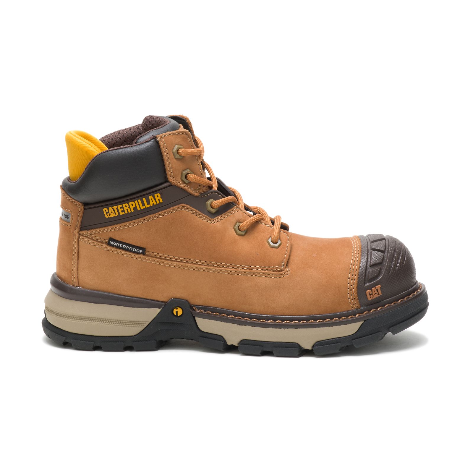 Caterpillar Boots Lahore - Caterpillar Excavator Superlite Waterproof Nano Toe Csa Womens Work Boots Brown (719428-GVP)